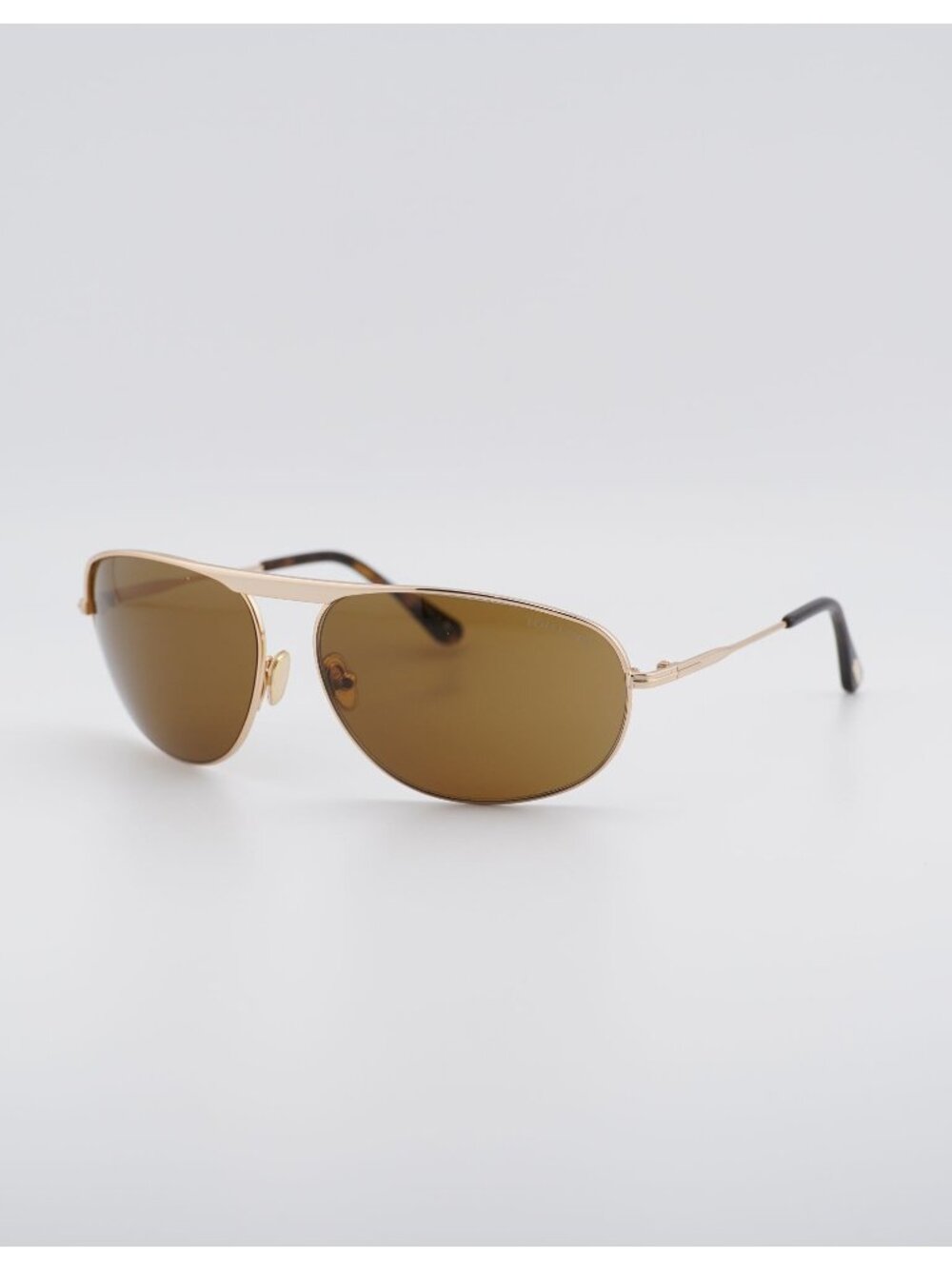 Tom Ford Gabe FT0774 28E Sunglasses Gold Rectangle Frame, Brown Lenses